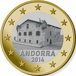Монета 1 евро Андорра