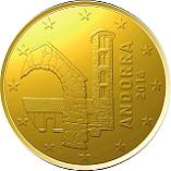 Монета 50 евроцентов Андорра
