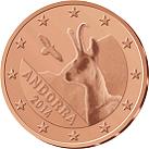 Монета 5 евроцентов Андорра