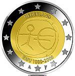 2 евро Нидерланды 2009 год 10 ЛЕТ ВВЕДЕНИЯ ЕВРО