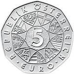 5 евро Австрия 2011 год 300 лет колоколу Пуммерин