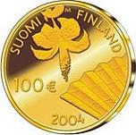 100 евро Финляндия 2004 год 150 лет со дня рождения Альберта Эдельфельта