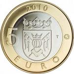 5 евро Финляндия 2010 год Исконная Финляндия