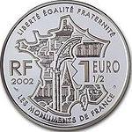 1,5 евро Франция 2002 год Монмартр