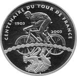 1/4 евро Франция 2003 год 100 лет Тур де Франс: Тур