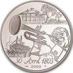 1,5 евро Франция 2003 год 200 лет со дня продажи Луизианы