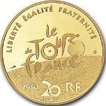 20 евро Франция 2003 год 100 лет Тур де Франс: Гонка на время