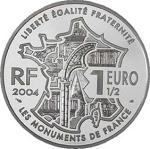 1,5 евро Франция 2004 год Папский дворец в Авиньоне