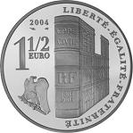 1,5 евро Франция 2004 год 200 лет со дня коронации Наполеона I
