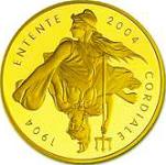 20 евро Франция 2004 год 100 лет Франко-английскому соглашению