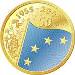 50 евро Франция 2005 год Европа-2005: 50 лет флагу ЕС