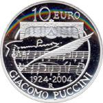 10 евро Италия 2004 год 80 лет со дня смерти Джакомо Пуччини