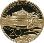 20 евро Италия 2005 год Зимние Олимпийские игры-2006 в Италии: Охотничий дом в Ступиниджи