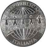 10 евро Италия 2006 год 60 лет Детскому фонду ООН (ЮНИСЕФ)