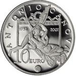 10 евро Италия 2007 год 250 лет со дня рождения Антонио Канова