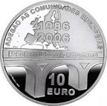 10 евро Португалия 2006 год 20 лет вступления Португалии и Испании в ЕС