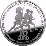 10 евро Португалия 2007 год Иберо-Американская серия: Иберо-американские страны на Олимпийских играх. Марафон