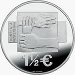 1,5 евро Португалия 2008 год Монета против безраличия