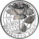 10 евро Сан-Марино 2002 год Введение евро