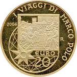 20 евро Сан-Марино 2004 год 750 лет со дня рождения Марко Поло
