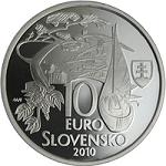 10 евро Словакия 2010 год 150 лет со дня рождения Мартина Кукучина