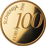 100 евро Словения 2008 год 250 лет со дня рождения словенского просветителя Валентина Водника