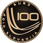 100 евро Словения 2010 год Чемпионат мира по прыжкам с трамплина в Планице