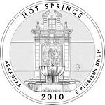 25 центов США 2010 год Прекрасная Америка: Национальный парк Хот-Спрингс