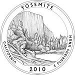 25 центов США 2010 год Прекрасная Америка: Йосемитский национальный парк