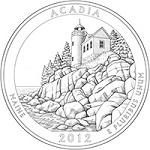 25 центов США 2012 год Прекрасная Америка: Национальный парк Акадия