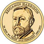 1 доллар США 2012 год 23-й президент США Бенджамин Гаррисон