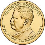 1 доллар США 2013 год 26-й президент США Теодор Рузвельт