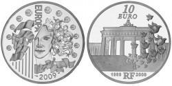 Франция, 10 евро,«Падение Берлинской стены»