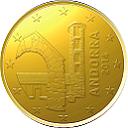 Монета 10 евроцентов Андорра