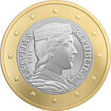 1 евро Латвия аверс