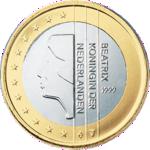 1 евро Нидерландов (Голландии)