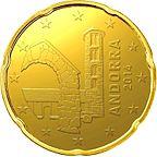 Монета 20 евроцентов Андорра