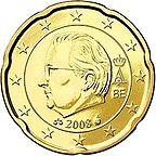 20 евроцентов Бельгия 2 серия
