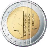 2 евро Нидерландов (Голландии)