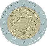 2 евро Италия 2012 год 10 лет наличному обращению евро