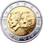 2 евро Бельгия 2005 год Бельгийско-Люксембургский экономический союз