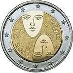 2 евро Финляндия 2006 год 100 лет введения в Финляндии универсального и равного избирательного права