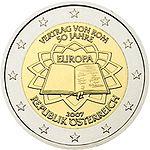 2 евро Австрия 2007 год Римский договор