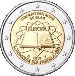 2 евро Нидерланды 2007 год РИМСКИЙ ДОГОВОР