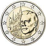 2 евро Люксембург 2007 год Дворец Великих герцогов
