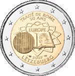 2 евро Люксембург 2007 год РИМСКИЙ ДОГОВОР