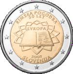 2 евро Словения 2007 год РИМСКИЙ ДОГОВОР