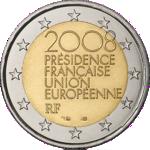 2 евро Франция 2008 год Председательство Франции в ЕС