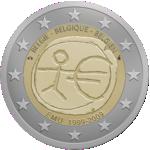 2 евро Бельгия 2009 год 10 лет введения евро