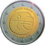 2 евро Кипр 2009 год 10 ЛЕТ ВВЕДЕНИЯ ЕВРО